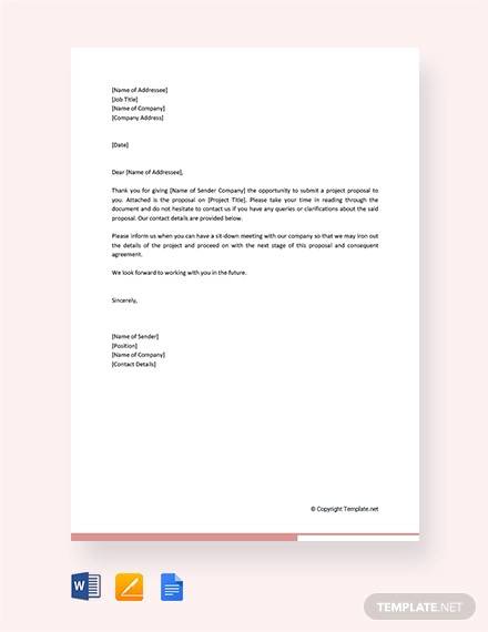free project proposal letter