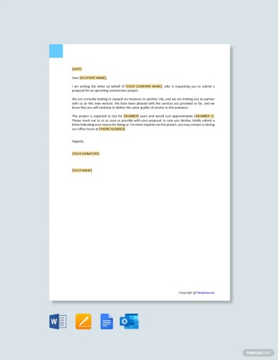 free project proposal request letter template