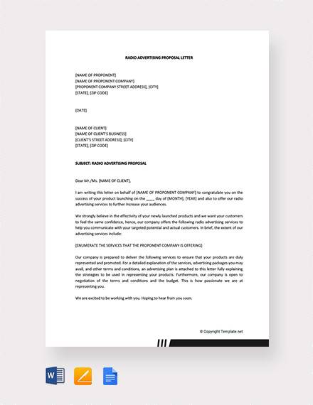 FREE 12+ Sample Advertising Proposal Letter Templates in ...