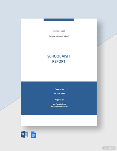 free school visit report template