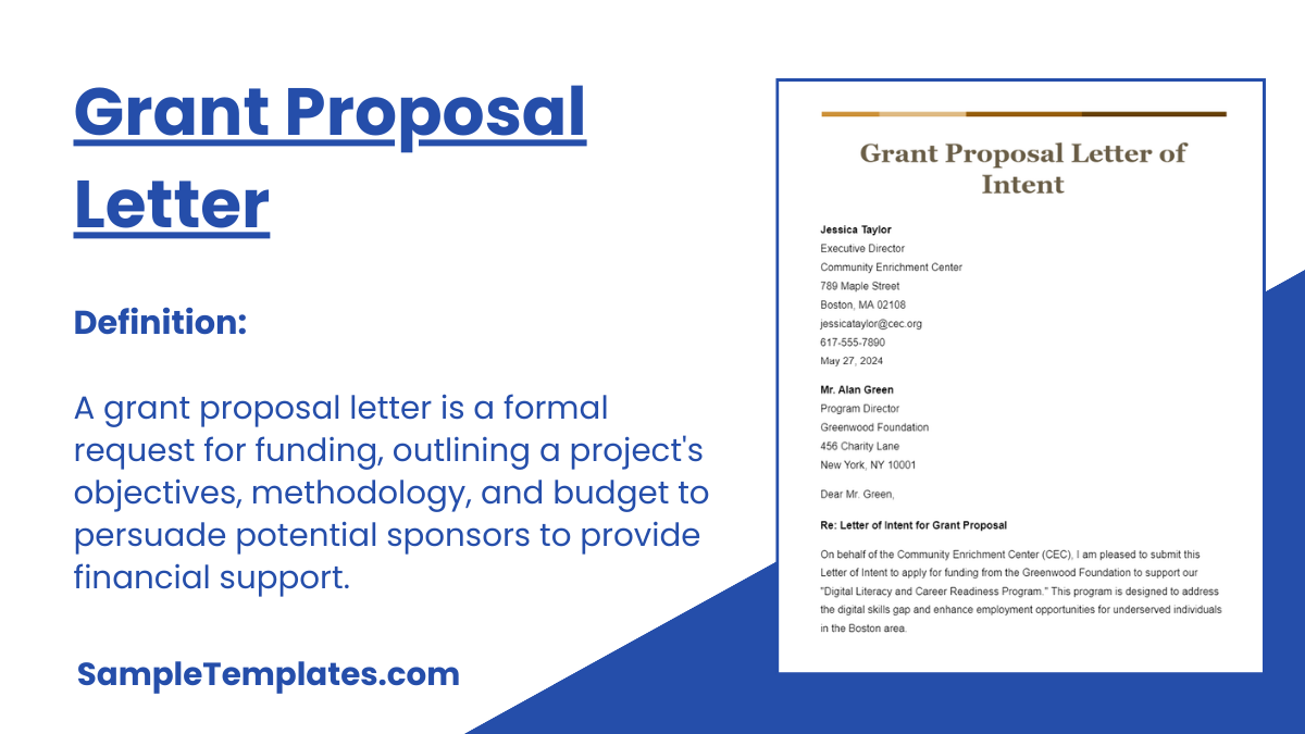 Grant Proposal Letter