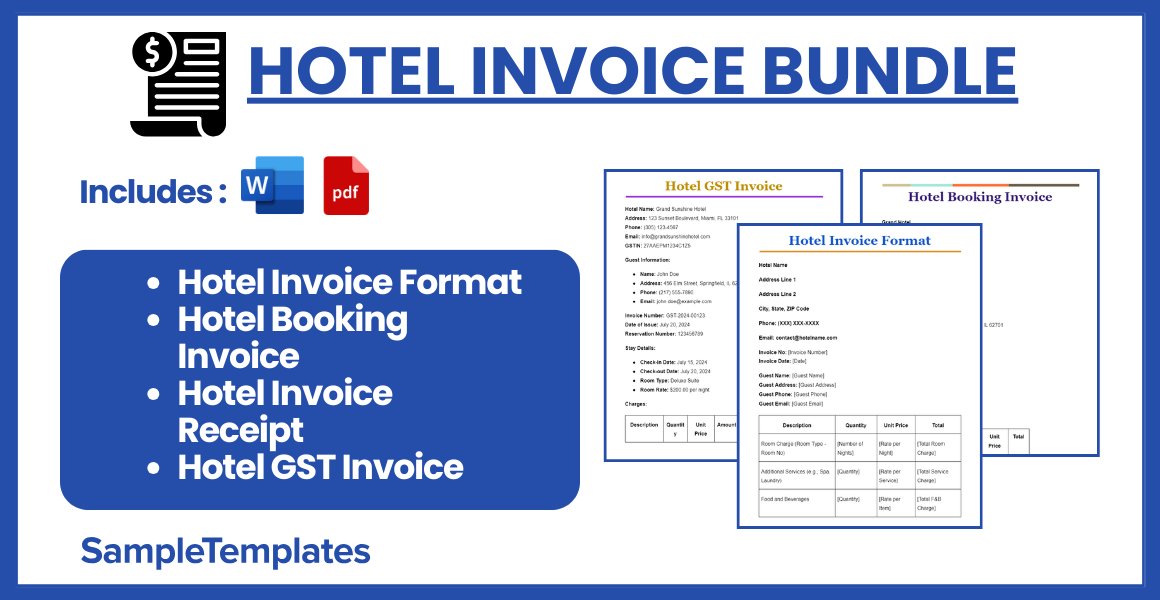 hotel invoice bundle