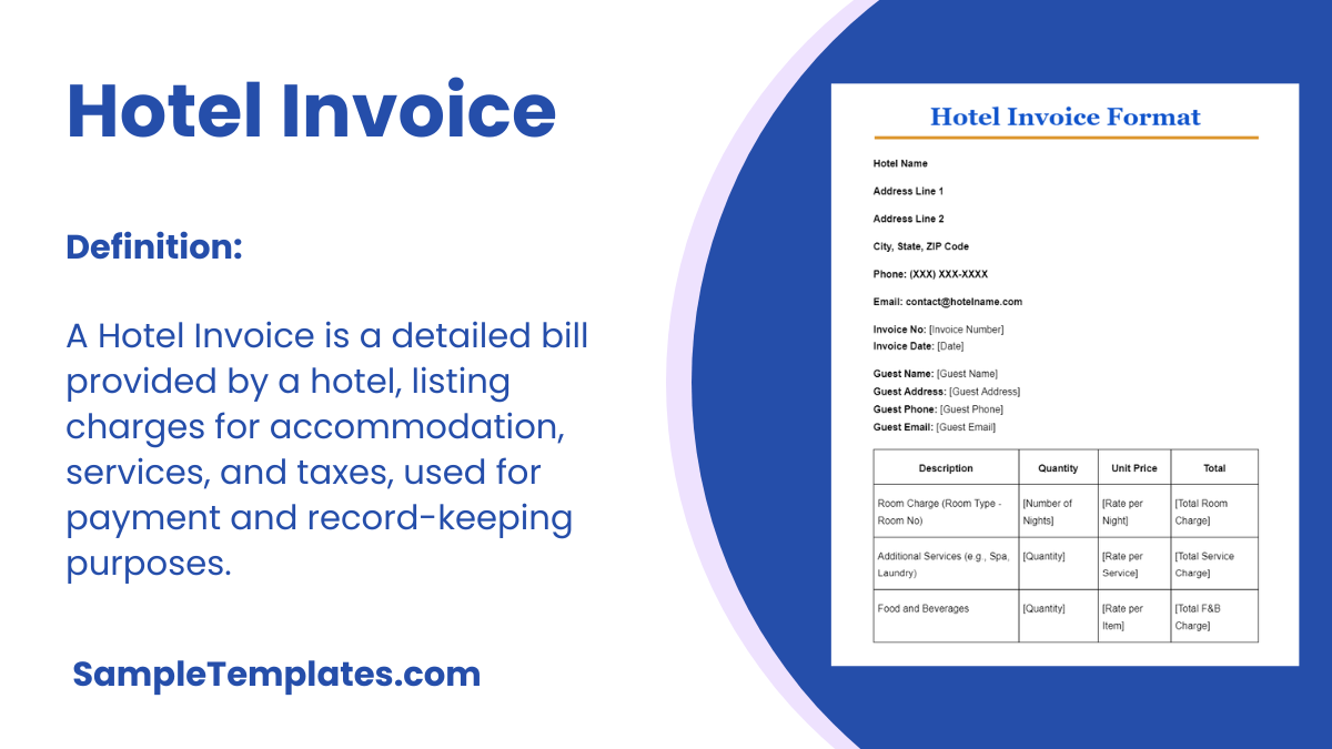 Hotel Invoice