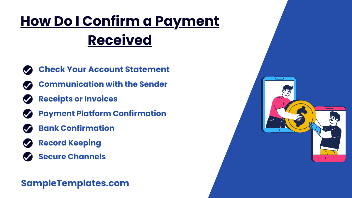 how do i confirm a payment received