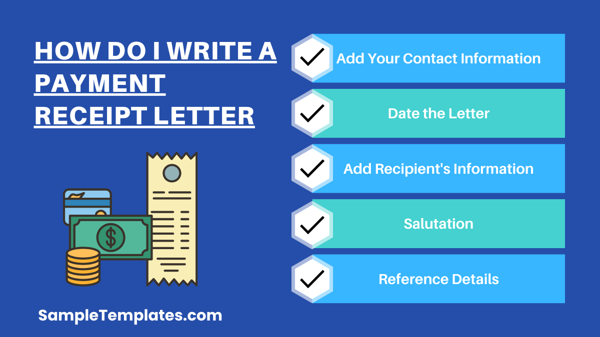 how do i write a payment receipt letter