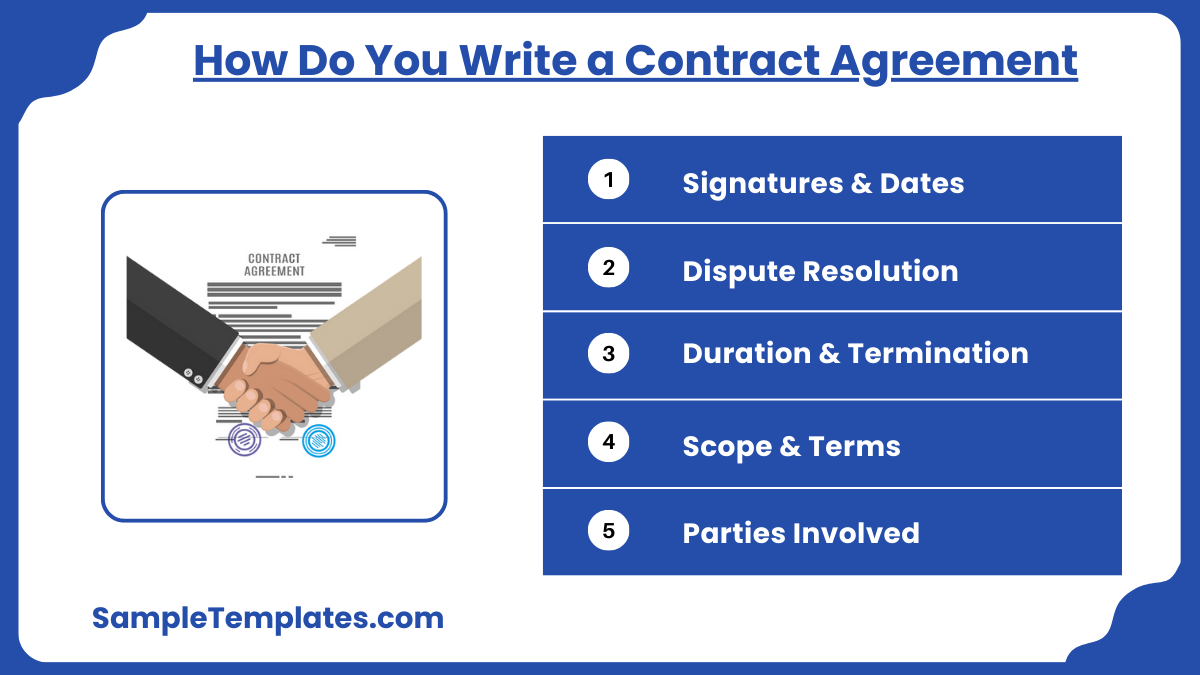 how do you write a contract agreement