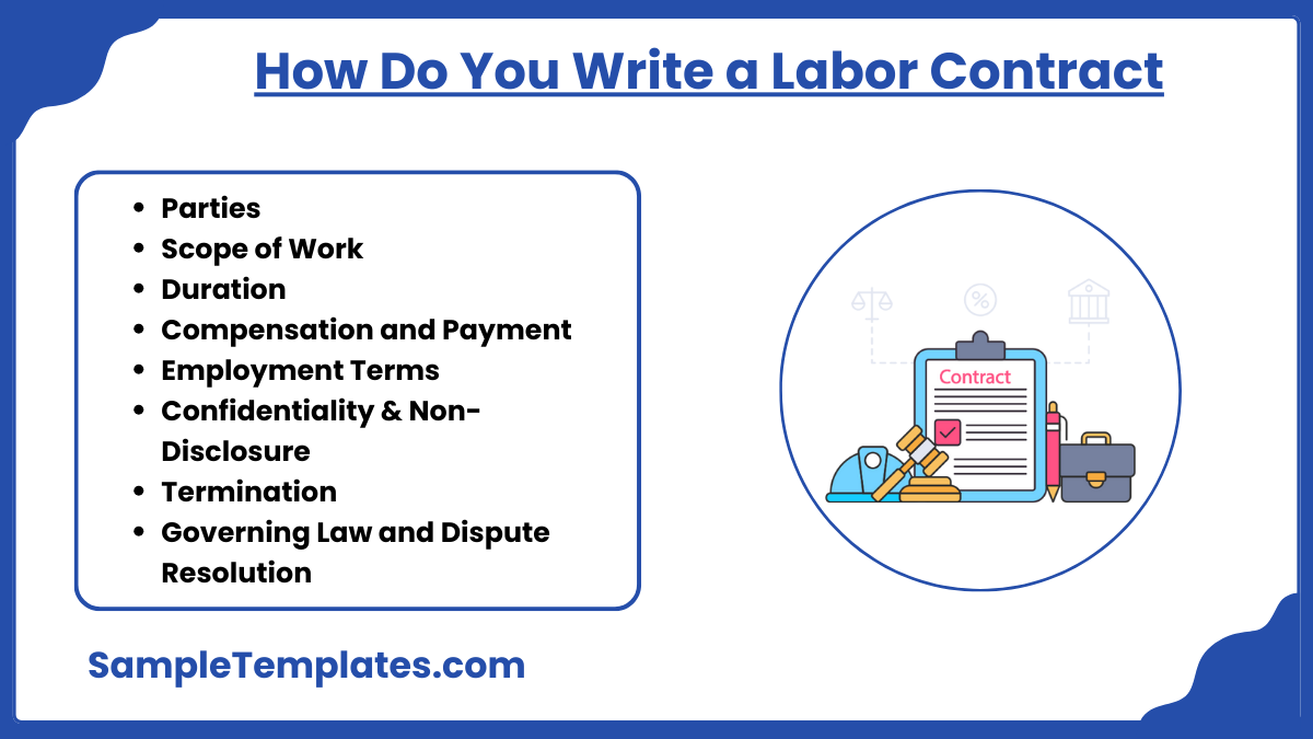 how do you write a labor contract