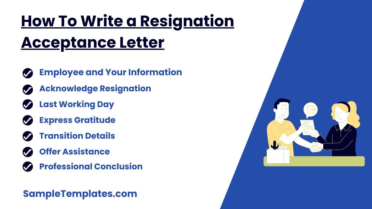 how to write a resignation acceptance letter