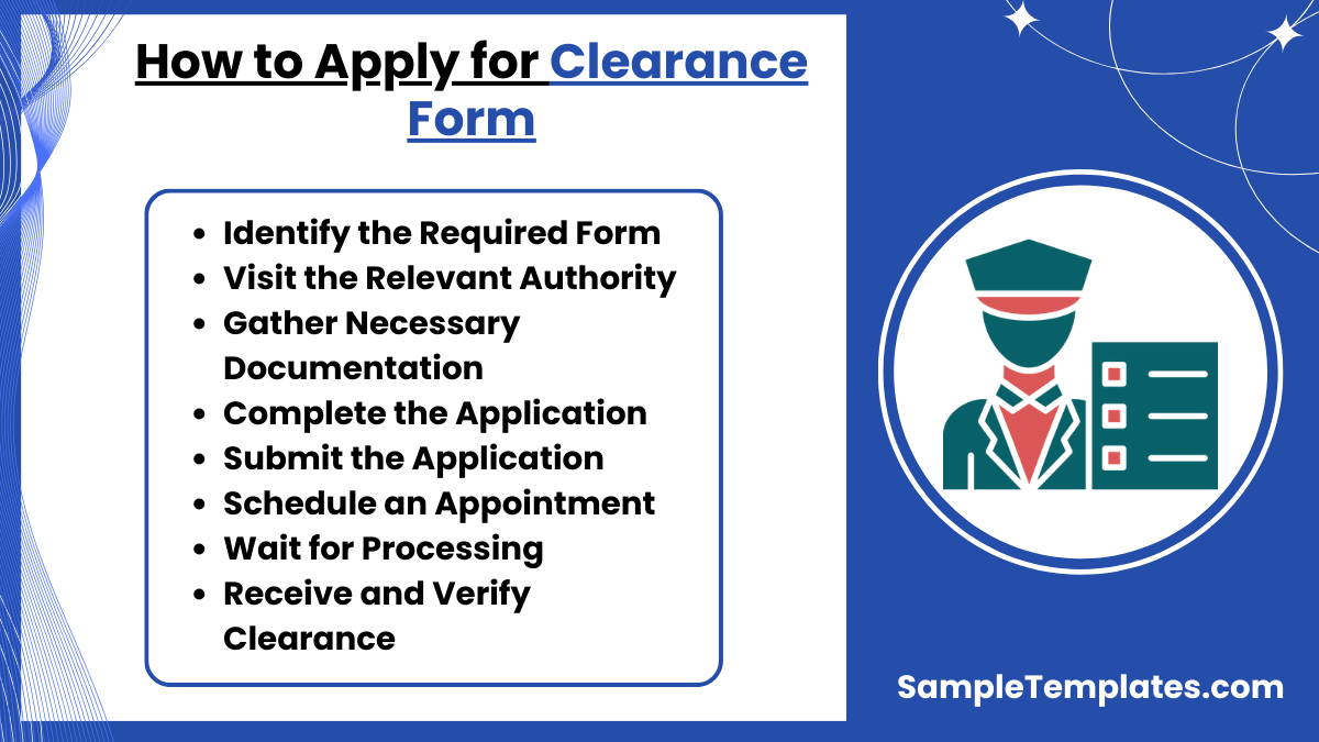 how to apply for clearance form