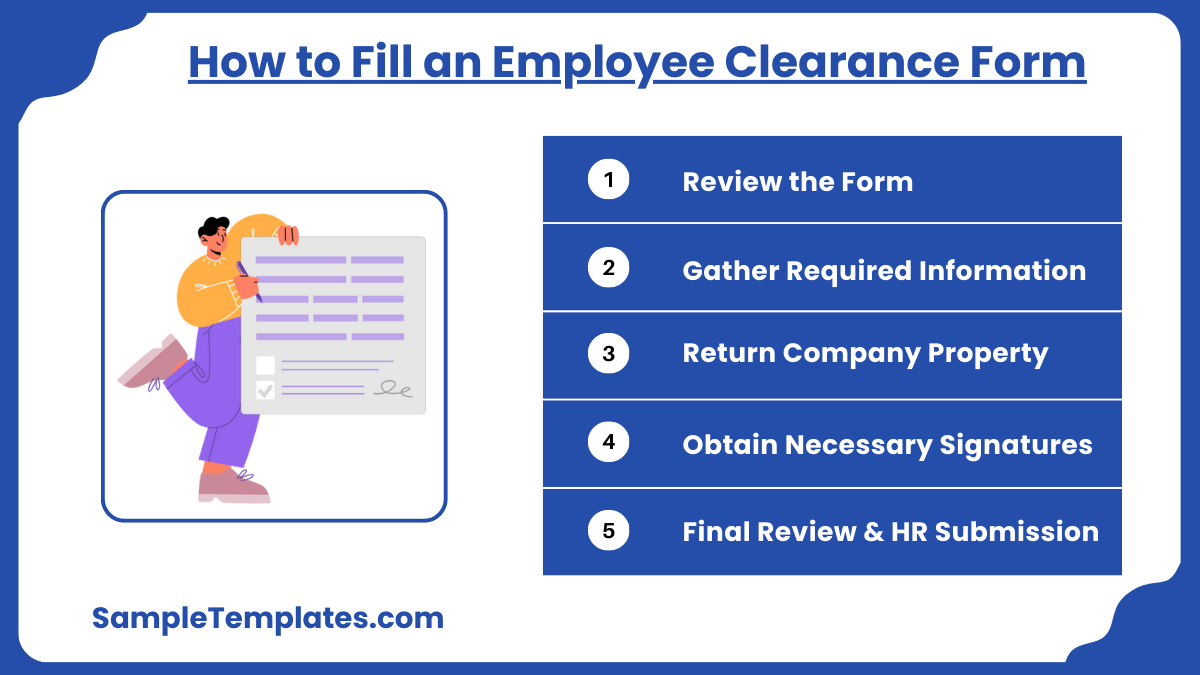 how to fill an employee clearance form