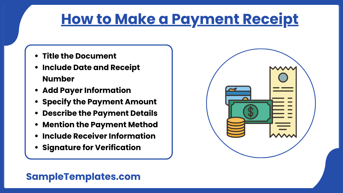 how to make a payment receipt