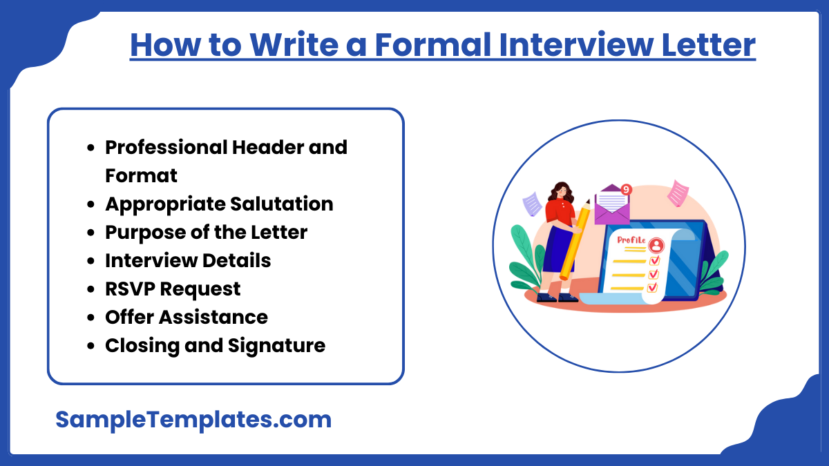 how to write a formal interview letter