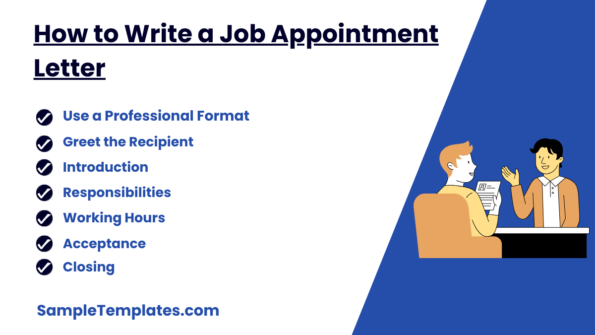 how to write a job appointment letter