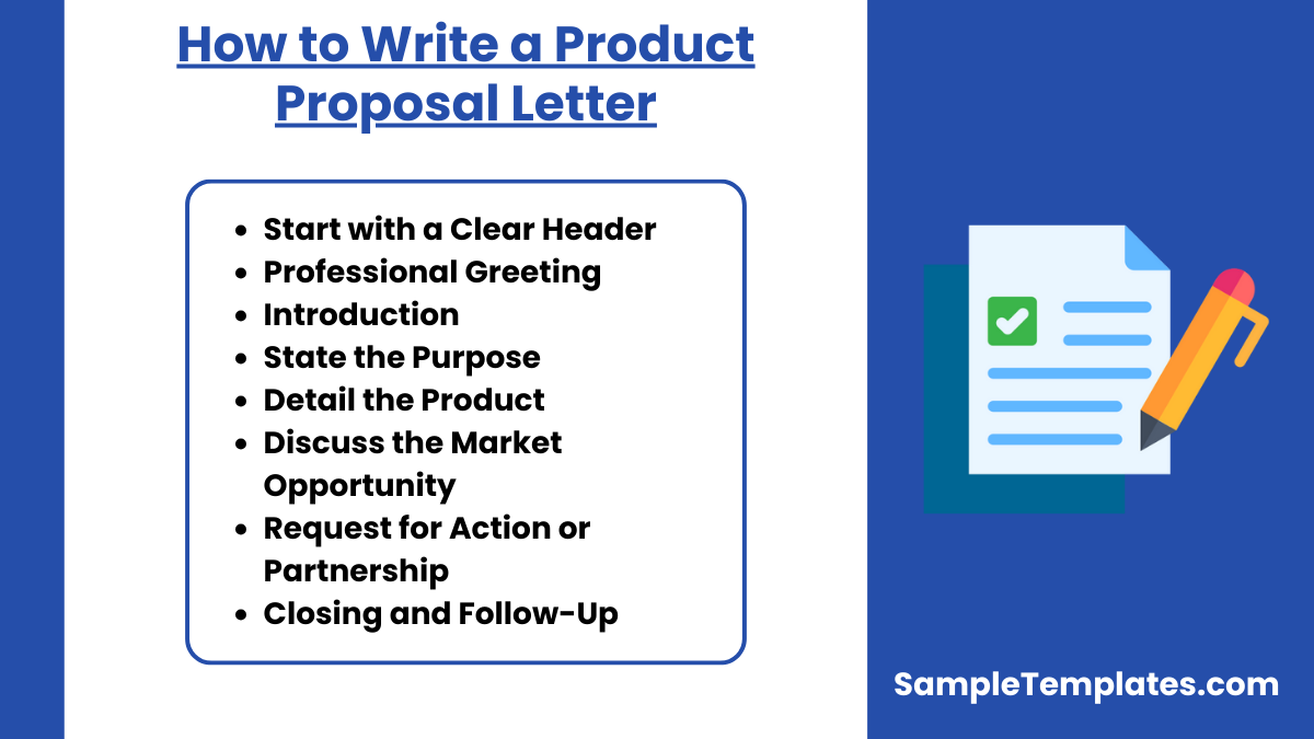 how to write a product proposal letter