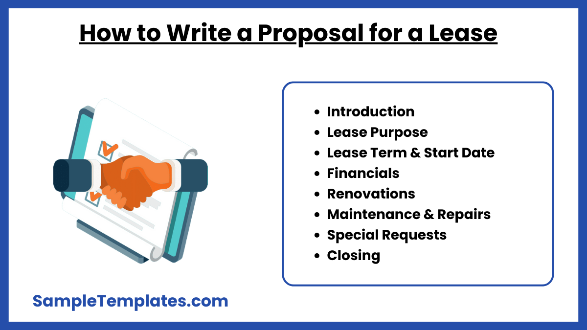 how to write a proposal for a lease