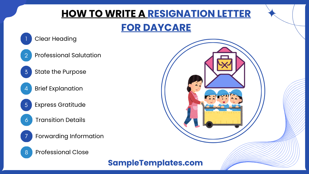 how to write a resignation letter for daycare