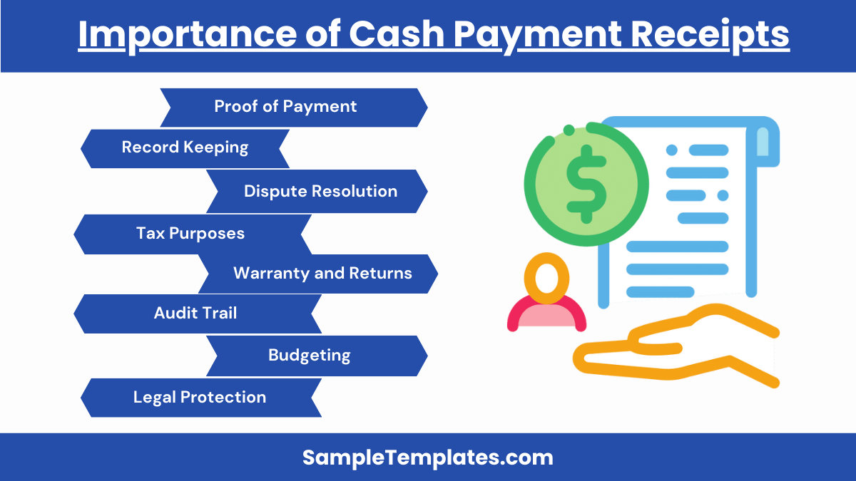 importance of cash payment receipts