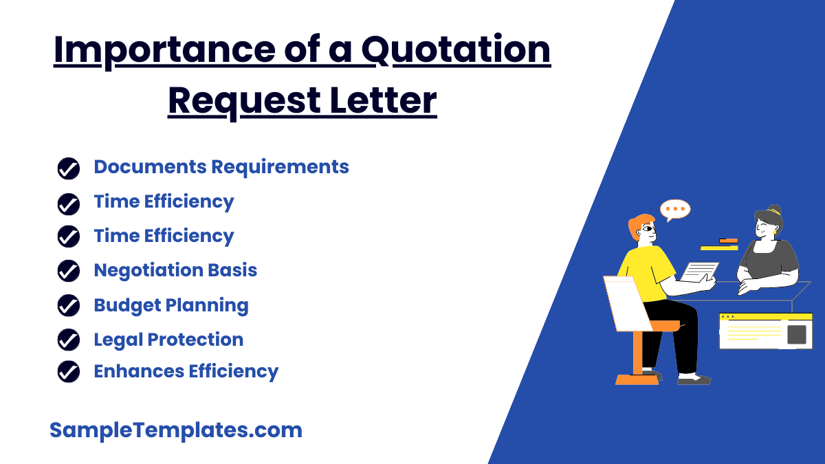 importance of a quotation request letter