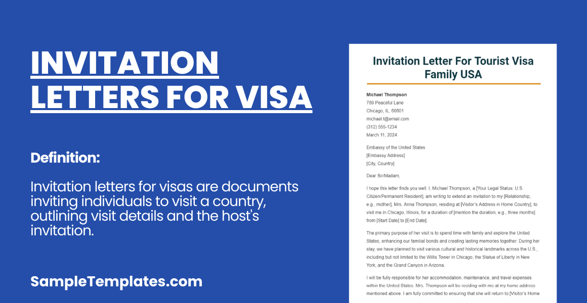 invitation letters for visa