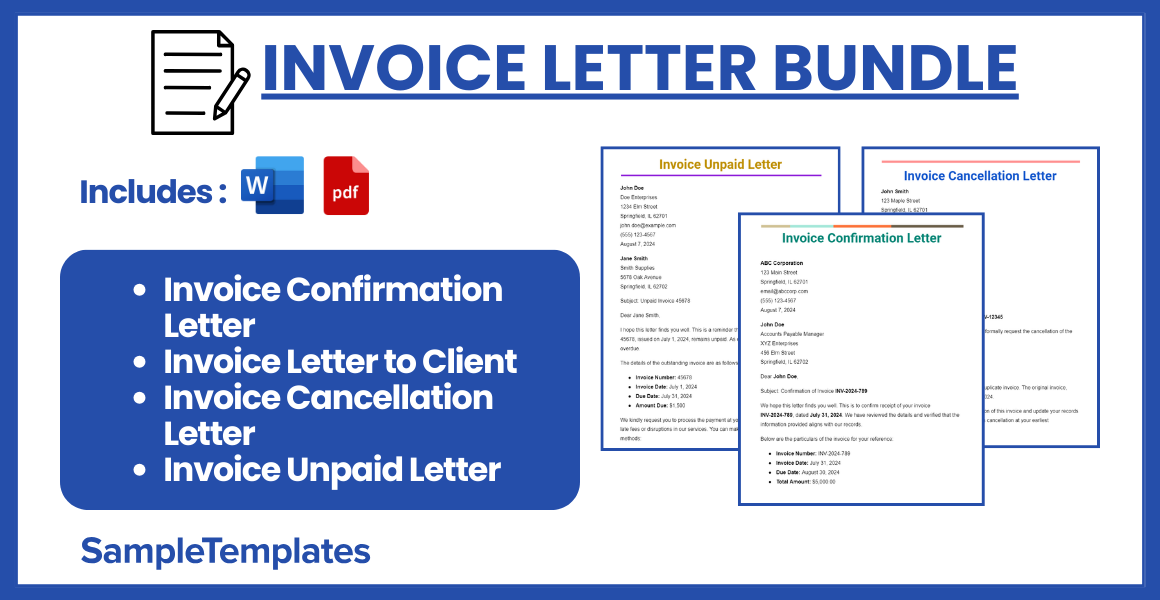 invoice letter bundle