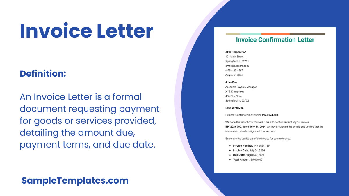 Invoice Letter