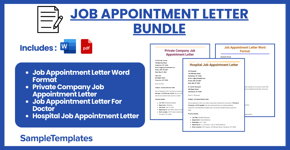 job appointment letter bundle