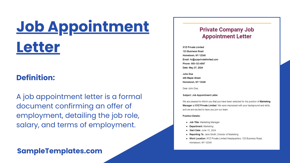 Job Appointment Letter