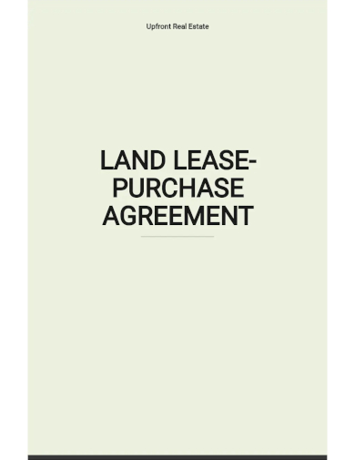land lease purchase agreement template