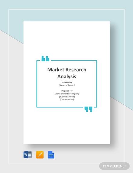 market research analysis template