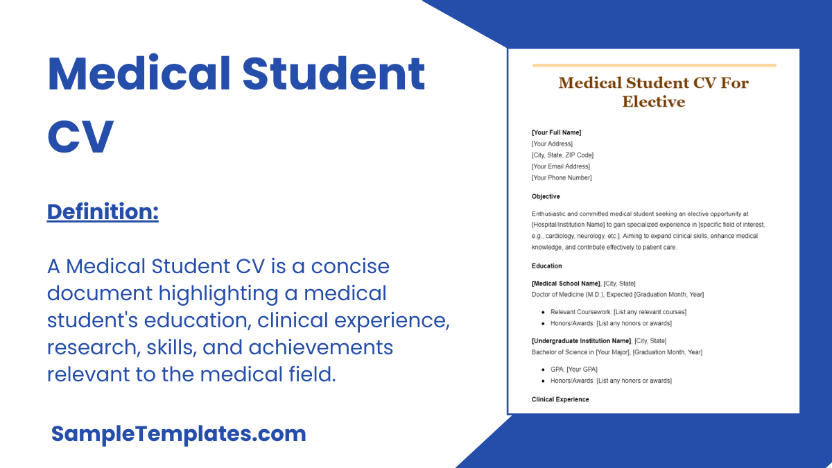 Medical Student CV