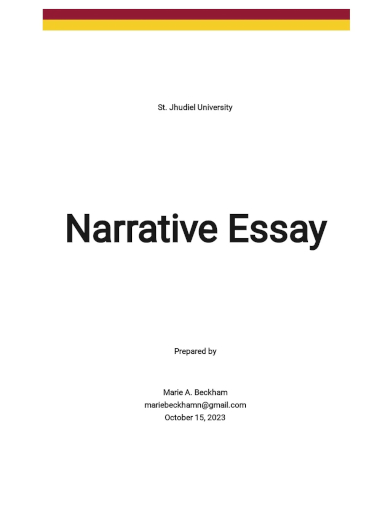 narrative essay template