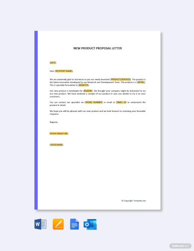 new product proposal letter template