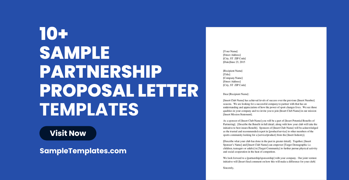 FREE 10+ Sample Partnership Proposal Letter Templates in PDF | MS Word ...