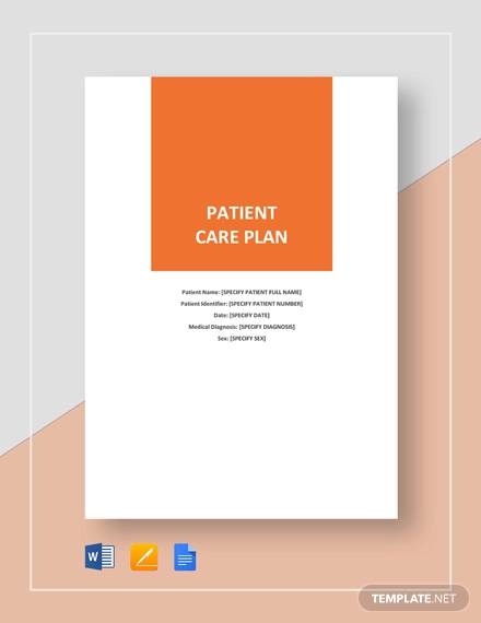 patient care plan template