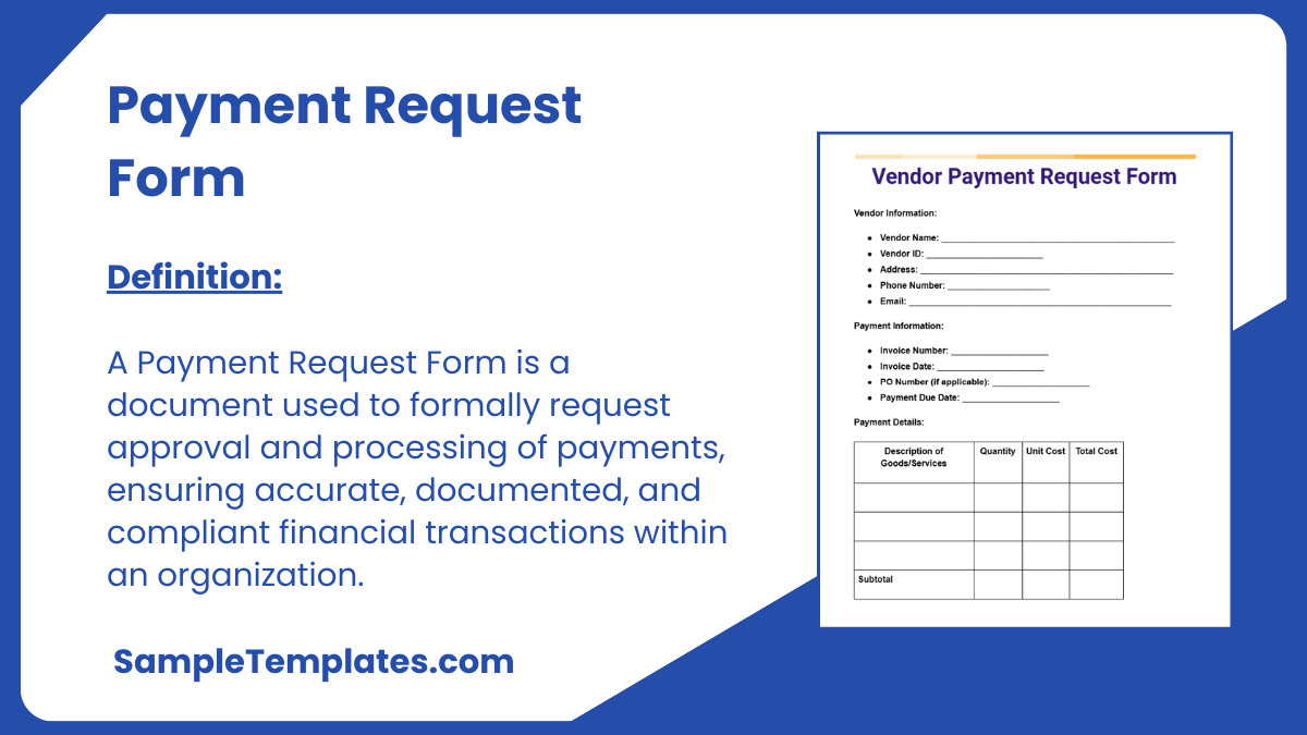 Payment Request Form