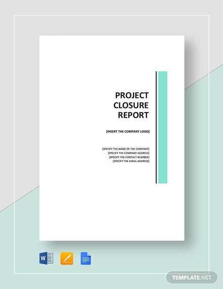 project closure report 