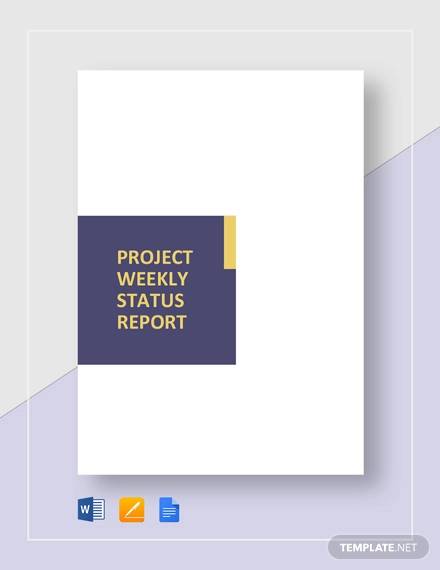 project weekly status report