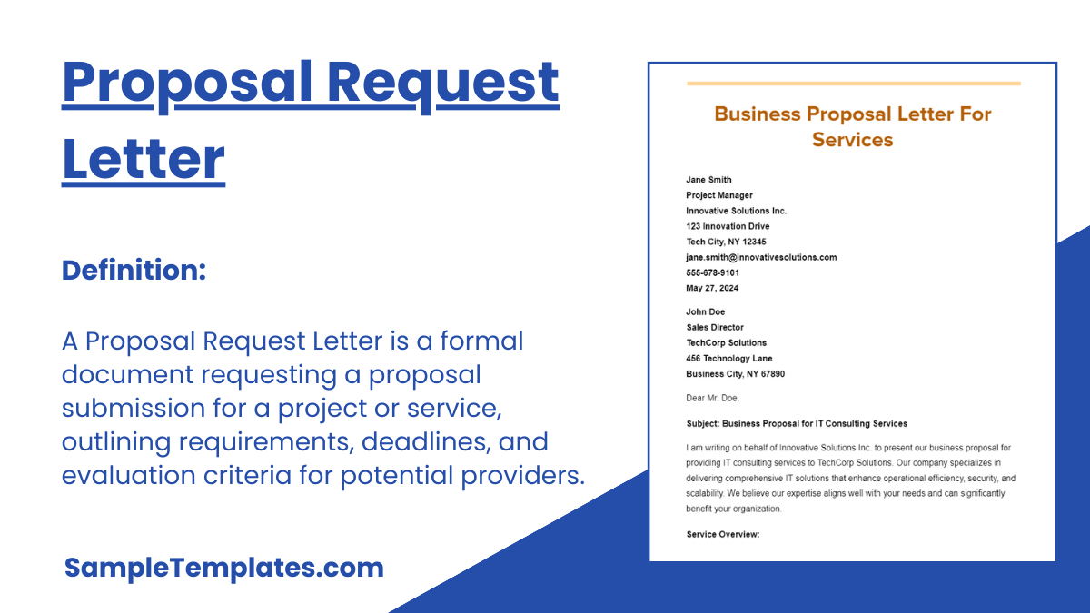 Proposal Request Letter