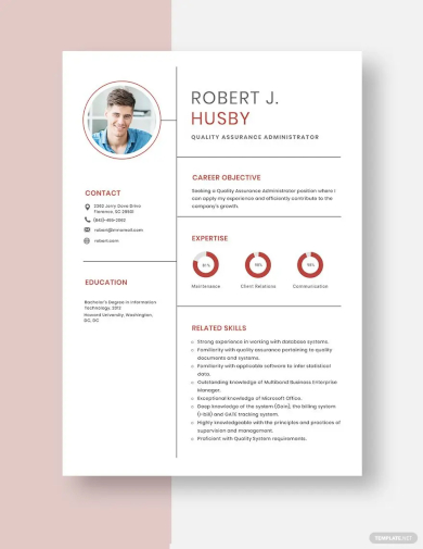 quality assurance administrator resume template
