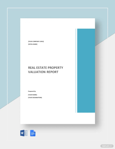 real estate property valuation report template