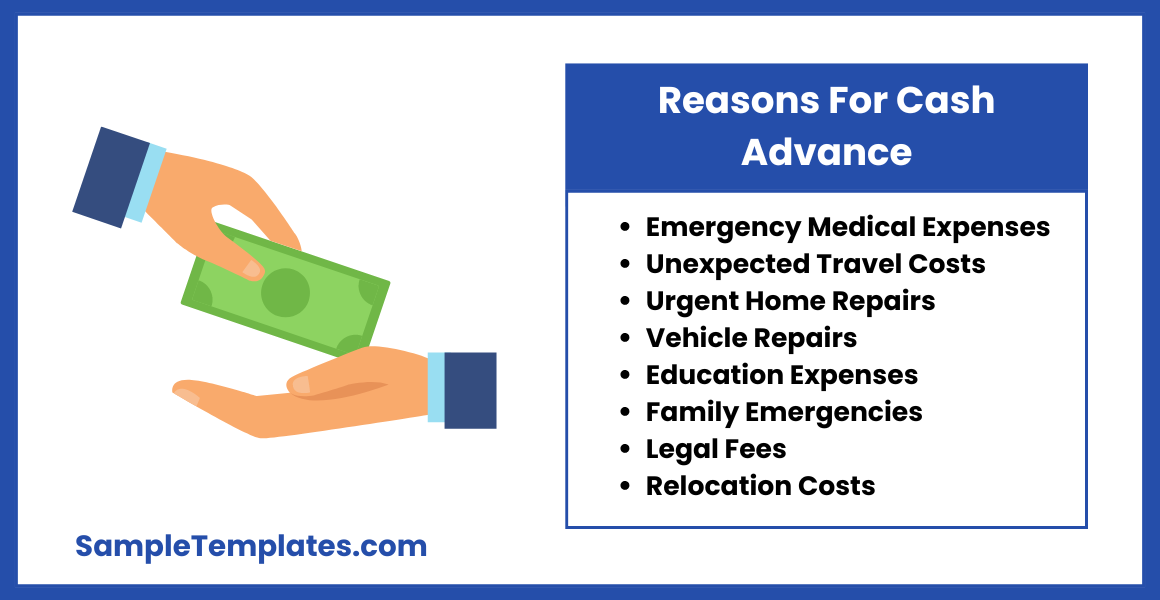 reasons for cash advance