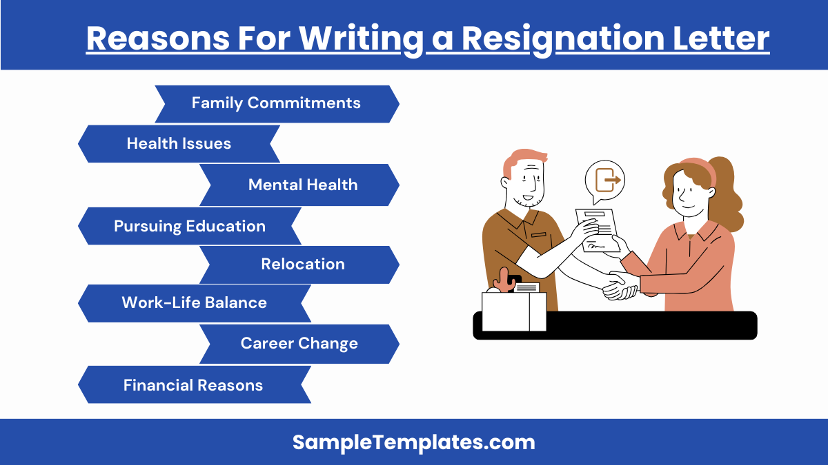 reasons for writing a resignation letter
