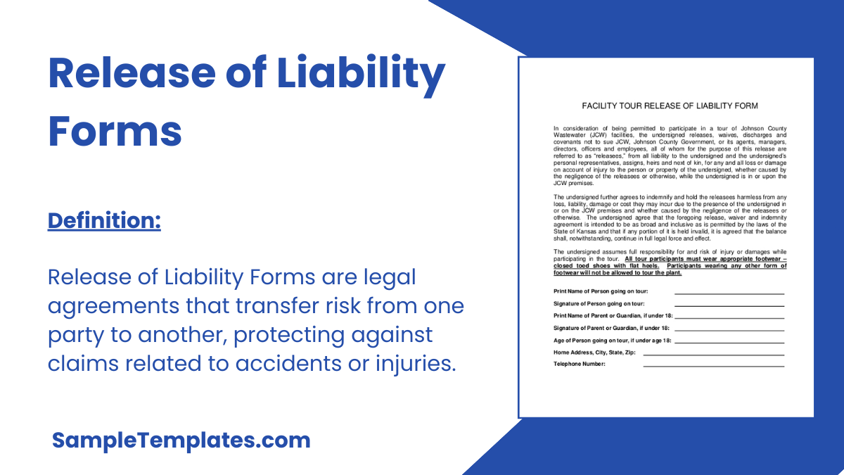 Release of Liability Forms