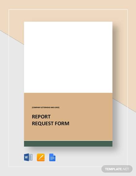 report request form template