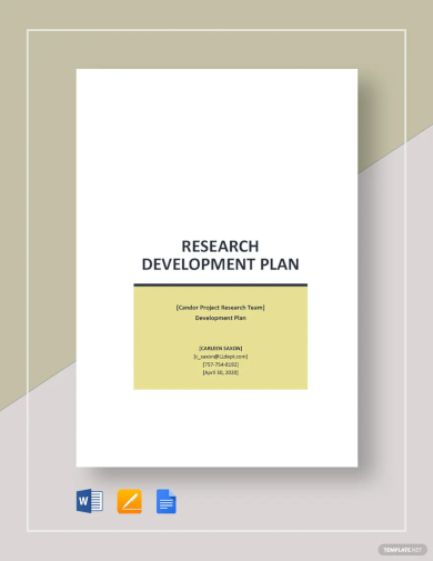 research development plan template