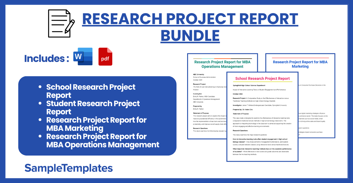 research project report bundle