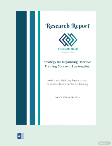 research report cover page template