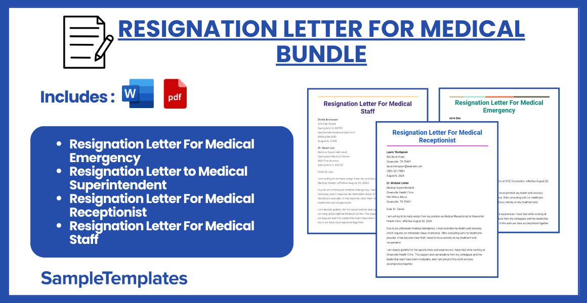 resignation letter for medical bundle