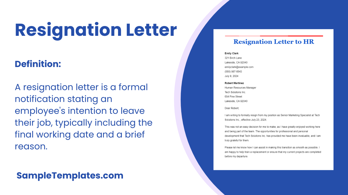 Resignation Letter