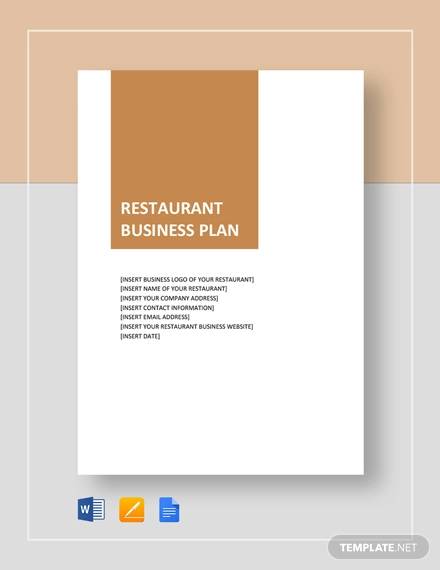 FREE 20  Sample Restaurant Business Plan Templates in Google Docs MS